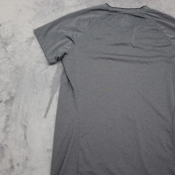Nike Pro Shirt Womens M Gray Plain Dri Fit V Neck Short Sleeve Pullover Tee - Picture 12 of 15